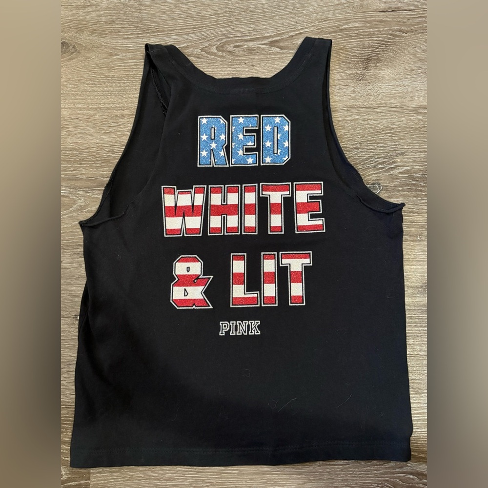 PINK VS Red White and Lit Tank